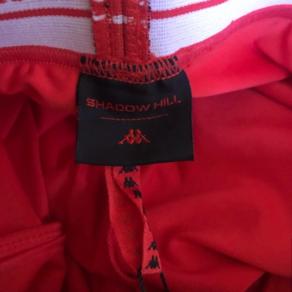 KAPPA NWT SHADOW HILL SEVEL BIKER SHORTS RED WHITE